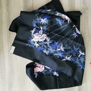 Byron Cicogna Milano Floral Silk Scarf Made In Italy